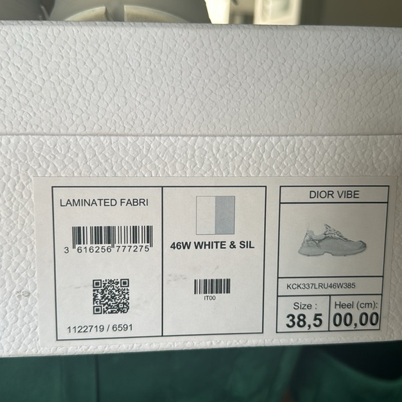 Christian Dior Vibe Authentic white sneakers size 8 or EU size 38.5 - Picture 5 of 7